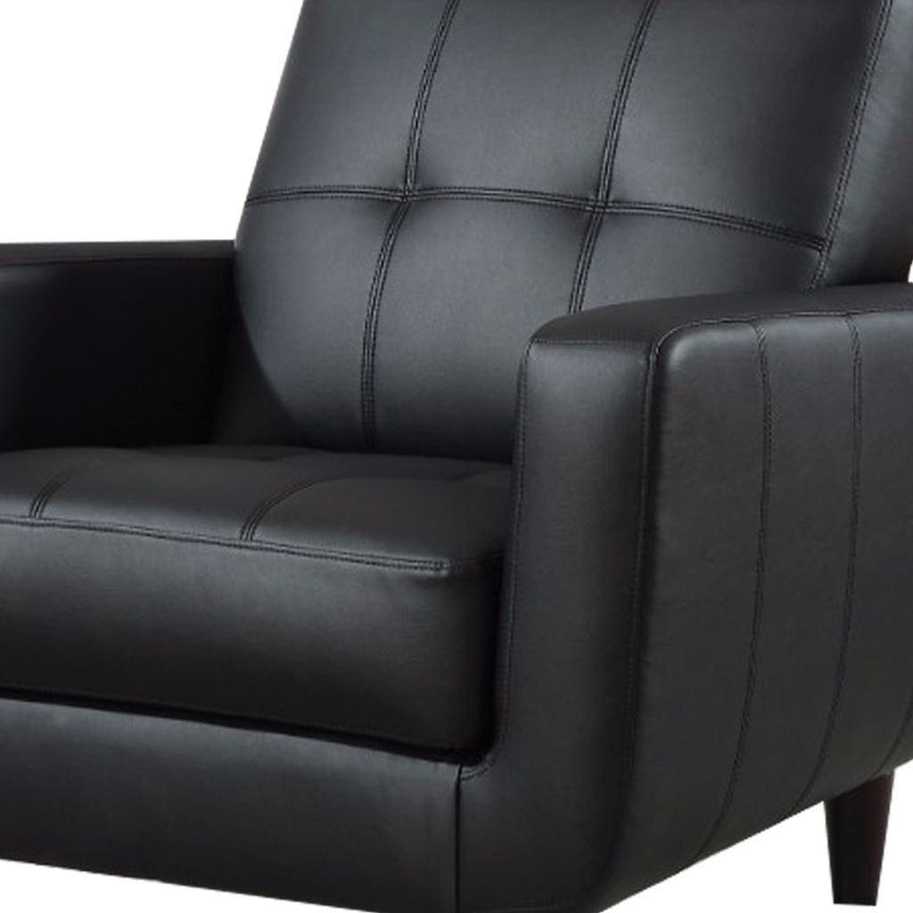 High toned Accent Chair, Black - View 4