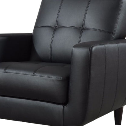 High toned Accent Chair, Black - View 4