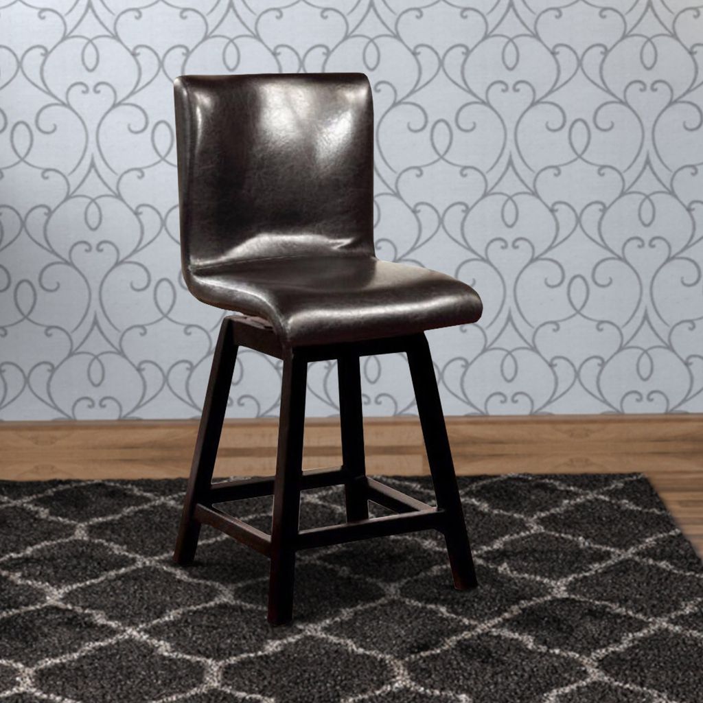 Hurley Counter Height Chair, Black Finish, Set of 2 - View 7