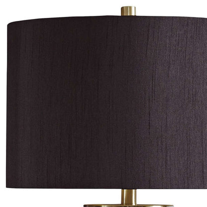 Faux Concrete and Metal Base Table Lamp, Set of 2, Brass and Gray - View 4