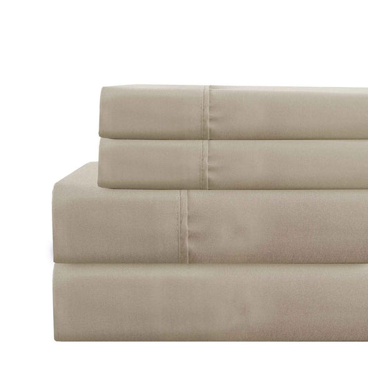 Lanester 4 Piece Full Size Deep Pocket Sheet Set The Urban Port, Taupe Gray