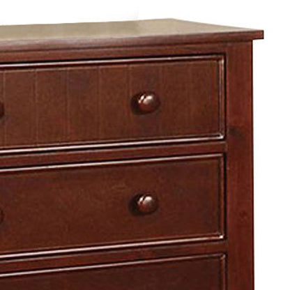 Transitional Style Wooden Chest, Brown - View 3