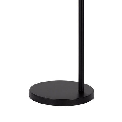 61 Inch Modern Floor Lamp, Hanging Mesh Shade, Metal Base, Black - View 4