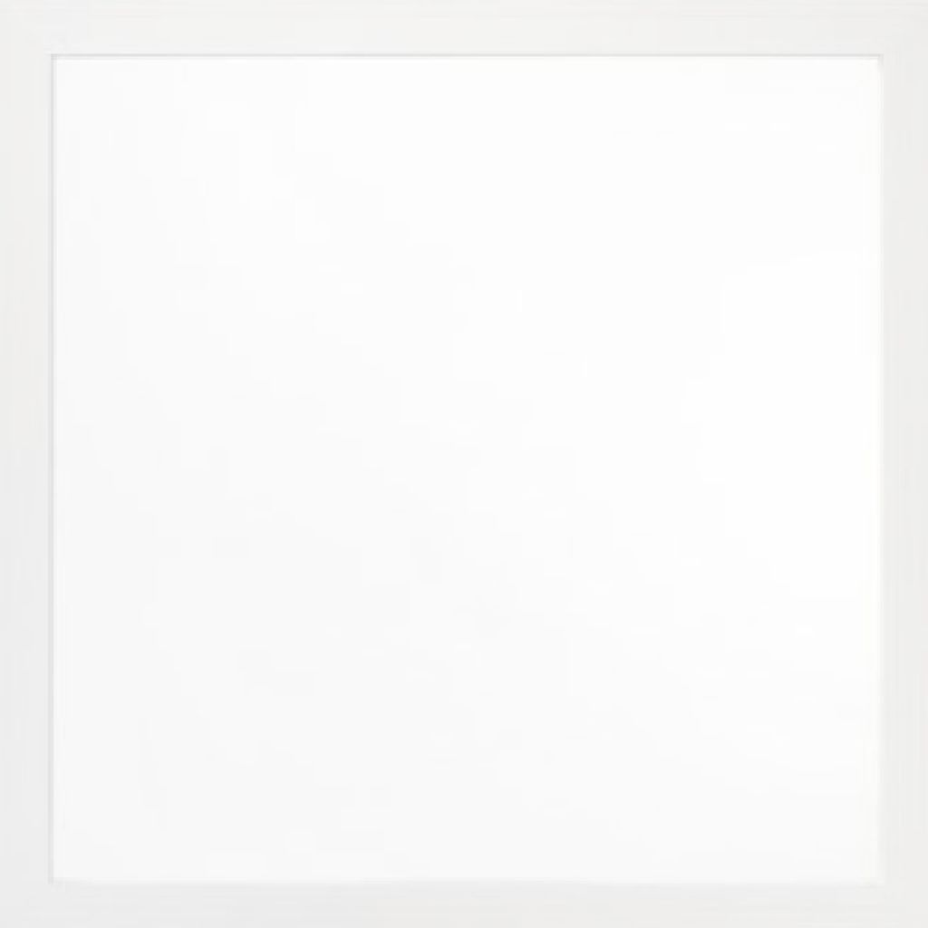 40 Inch Wall Mirror, Sleek Square Wood Frame, White - View 3