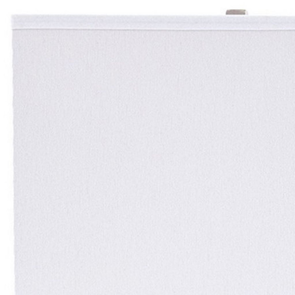 Metal Frame Table Lamp with Hardback Shade, Set of 2, White and Silver - View 4