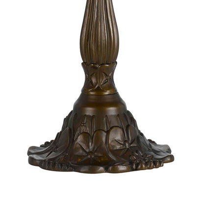 2 Bulb Tiffany Table Lamp with Dragonfly Design Shade, Multicolor - View 2