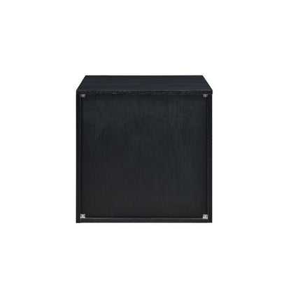Accent Table with 2 Storage Drawers and Intricate Trimming, Black - View 5