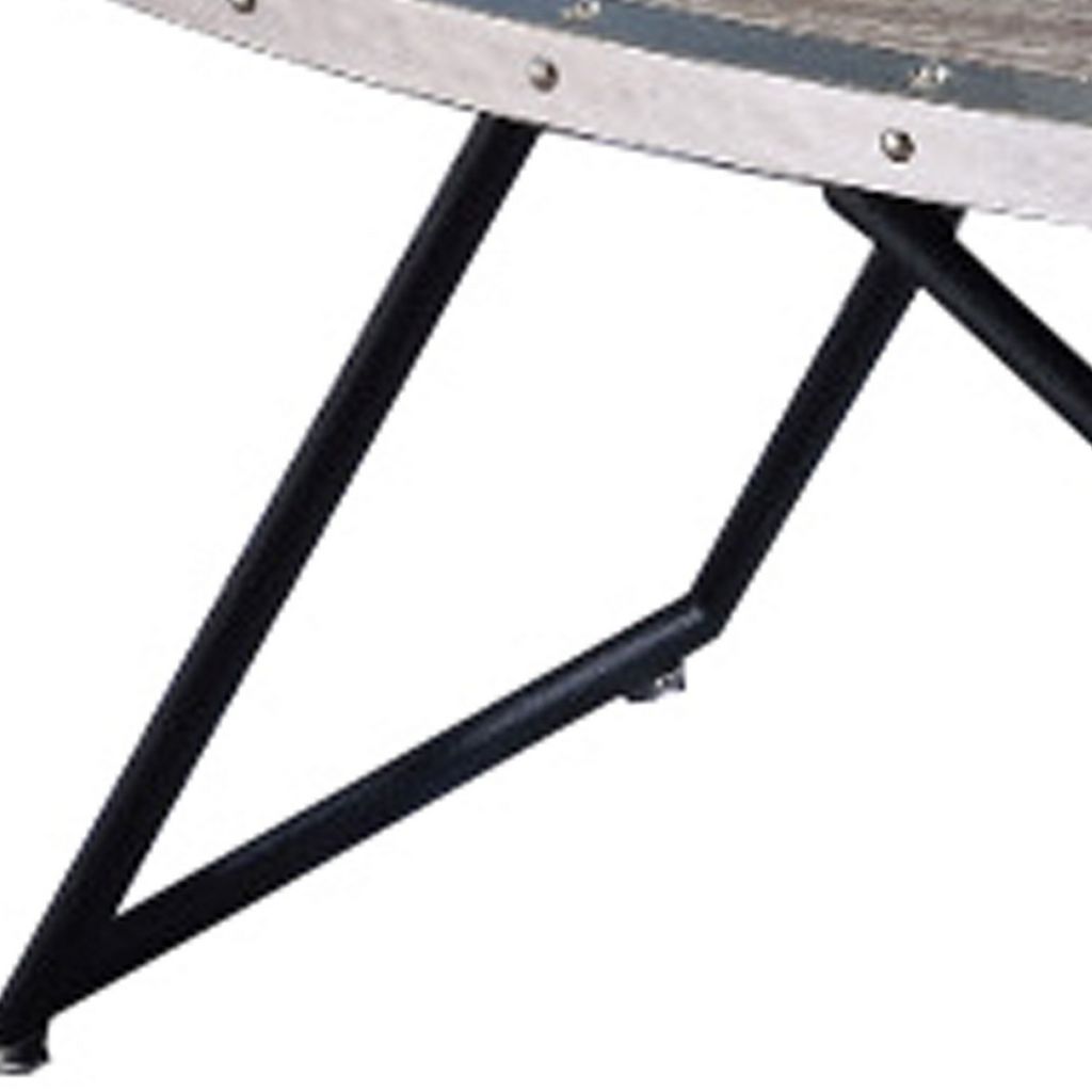 Vintage Coffee Table, Weathered Gray Oak - View 3