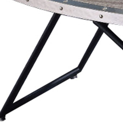 Vintage Coffee Table, Weathered Gray Oak - View 3
