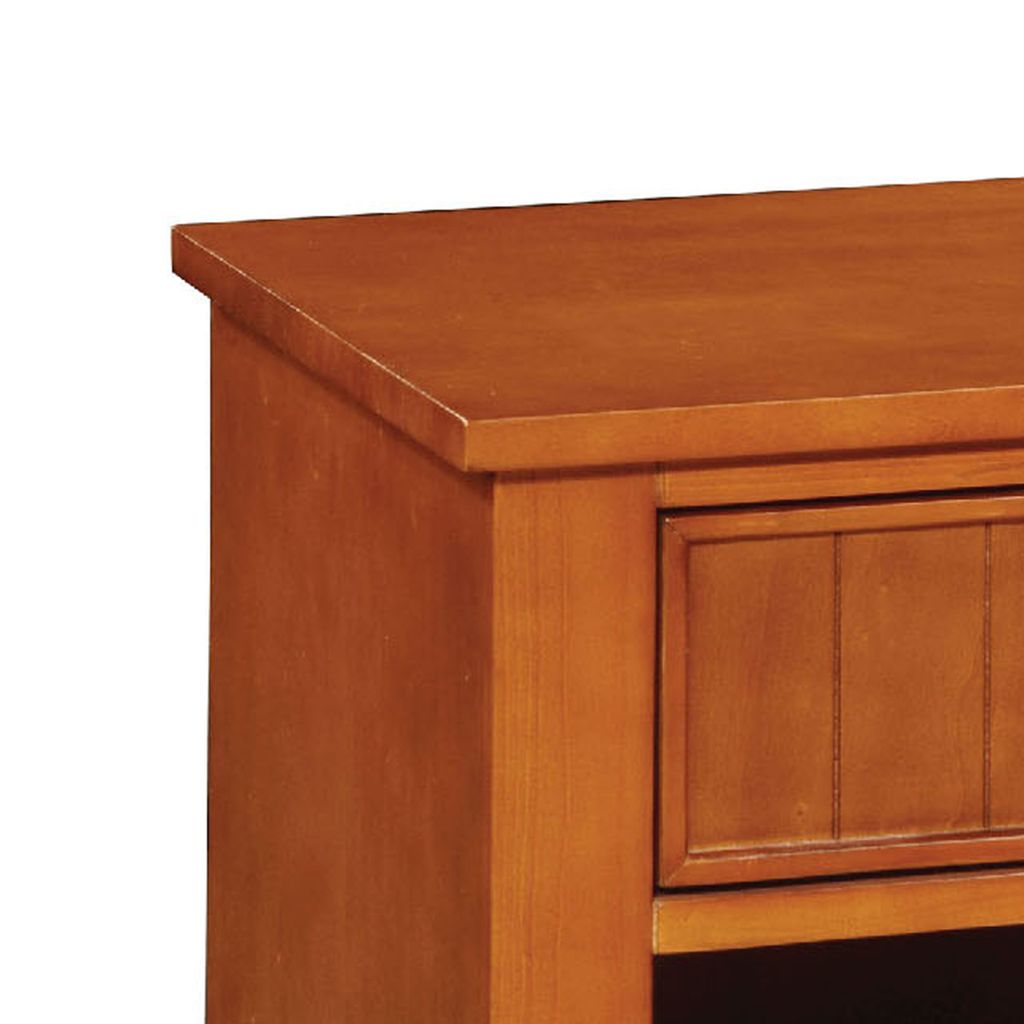 Omnus Wood Night Stand, Oak Finish - View 3
