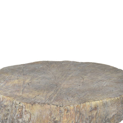 Round Cemented Log Accent, Brown - View 3