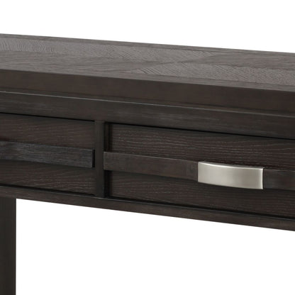 Joni 48 Inch Side Console Table, Acacia Wood, 2 Drawer, 1 Shelf, Espresso - View 2