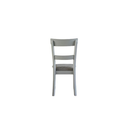Side Chair with Fabric Seat and Open Back, Set of 2, Beige - View 4