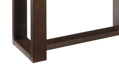 Rectangular Wooden Sofa Table with Sled Base, Espresso Brown - View 3