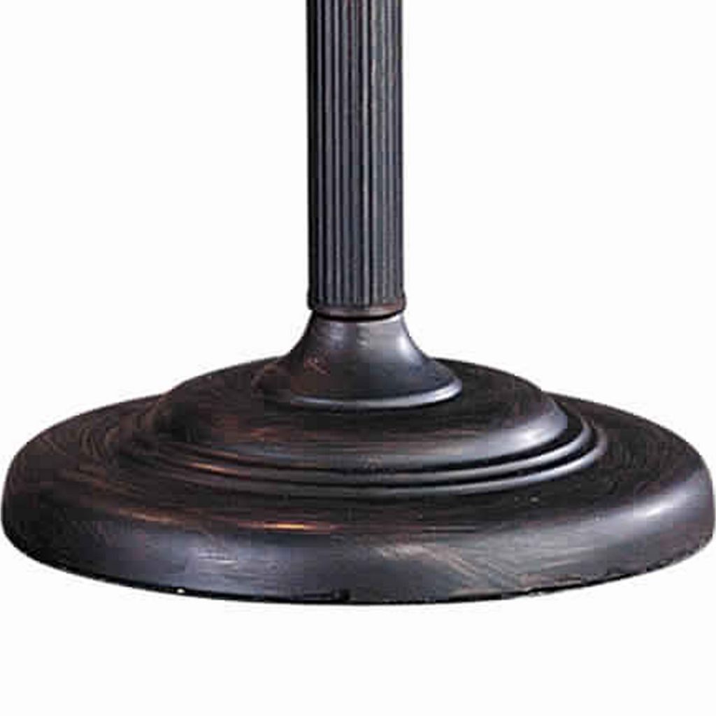 Metal Body Swing Arm Table Lamp with Conical Mica Shade, Bronze - View 2