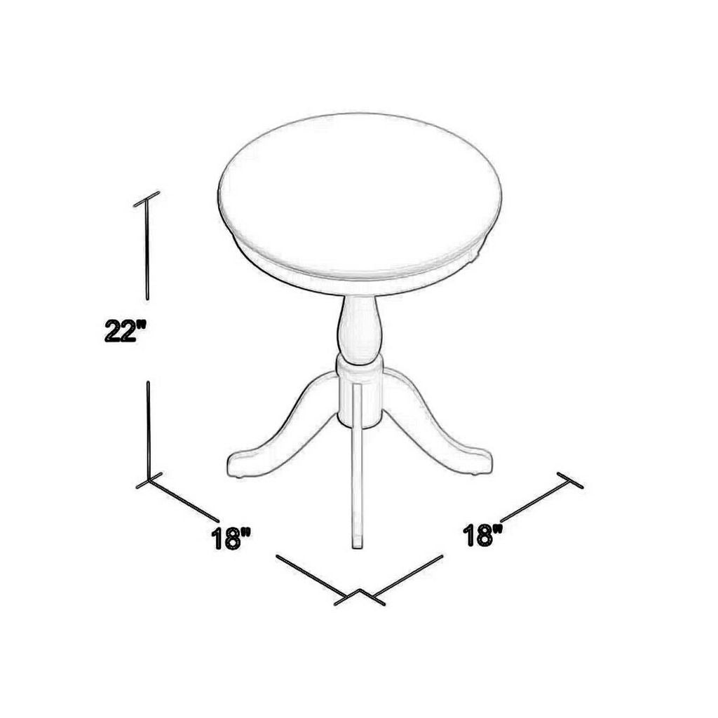 Astonishing Side Table With Round Top, White - View 6