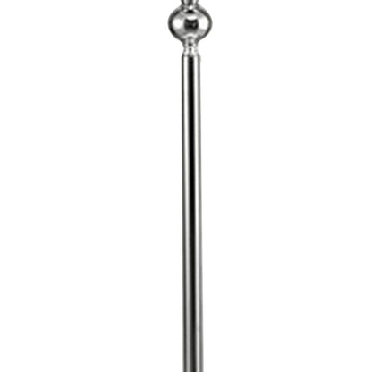 Floor Lamp with Metal Frame and Crystal Accent, White - View 3