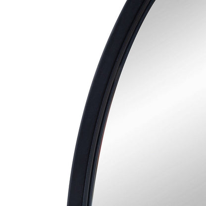 Cod 36 Inch Wall Mounted Mirror, Wide Arched Design Black Metal Frame - View 4