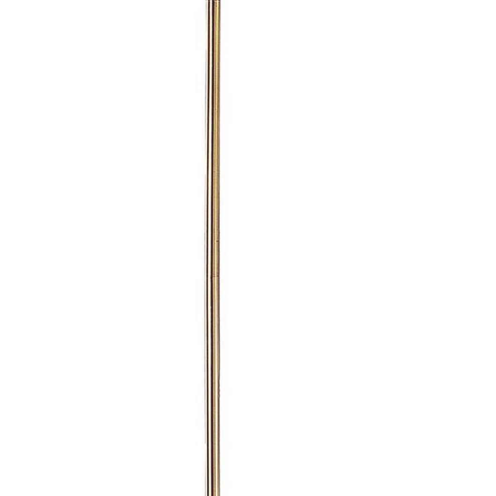 150 Watt 6 Way Metal Floor Lamp with Fabric Tapered Shade, Gold - View 3