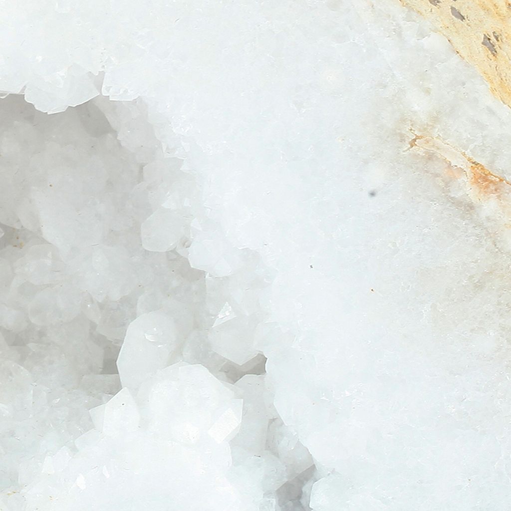 5 Inch Natural White Stone Bookends, Artisanal Textured Geode Rock - View 2
