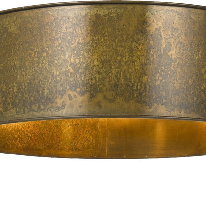 60 X 3 Watt Round Metal Frame Chandelier with 6 Foot Chain, Distressed Gold - View 5