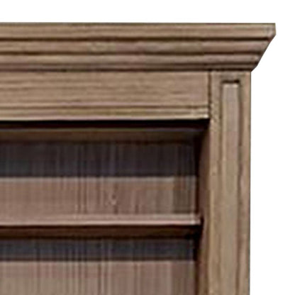 5 MM Beveled Cabinet Mirror with Storage, Brown - View 5