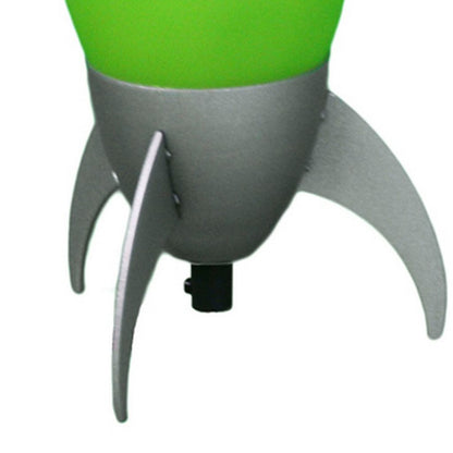 Kid Table Lamp with Rocket Design Silhouette, Green - View 5