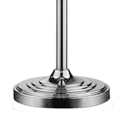 Twisted Crystal Accent Floor Lamp with Dual Fabric Shade, Clear - View 5