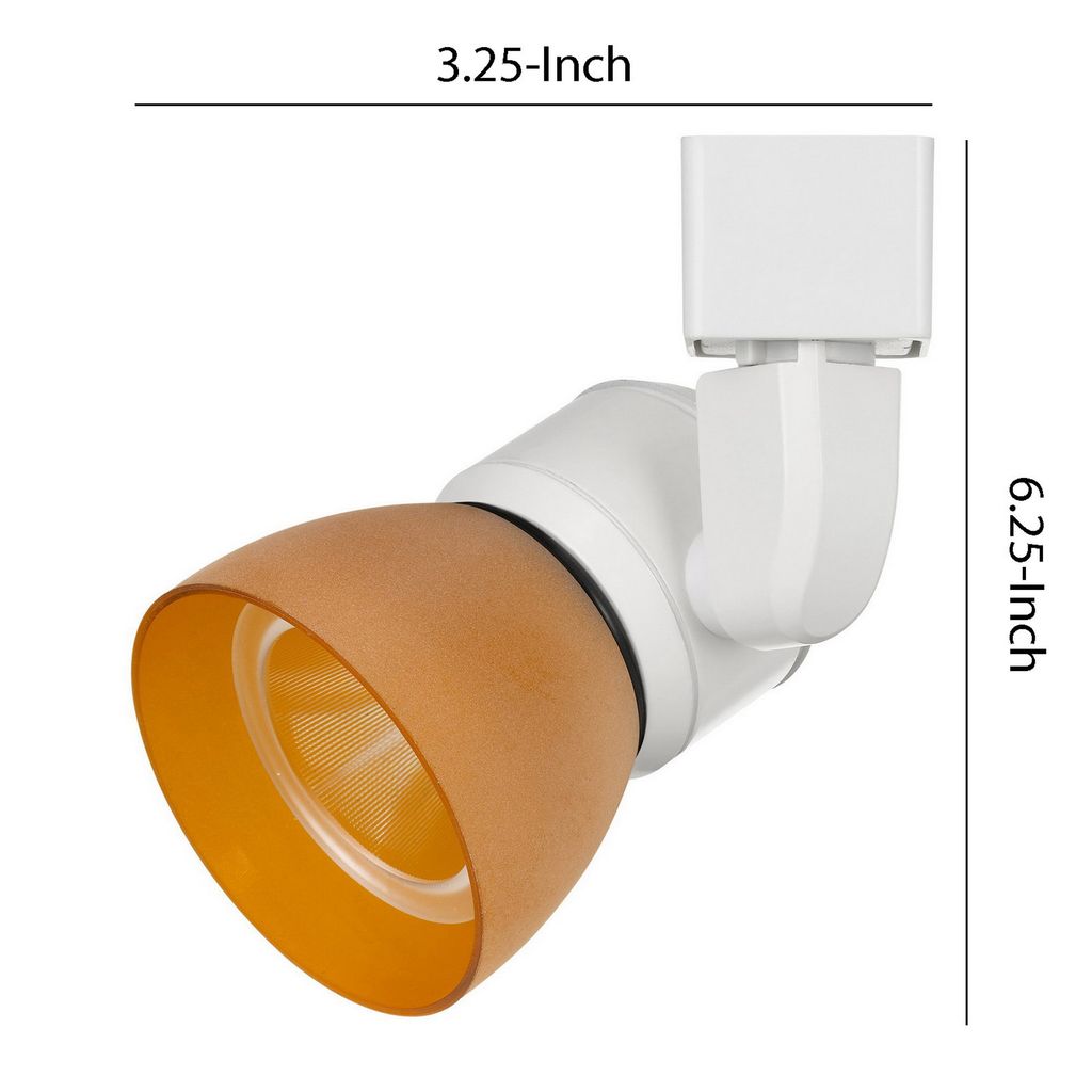10W Integrated LED Track Fixture with Polycarbonate Head, Orange and White - View 5