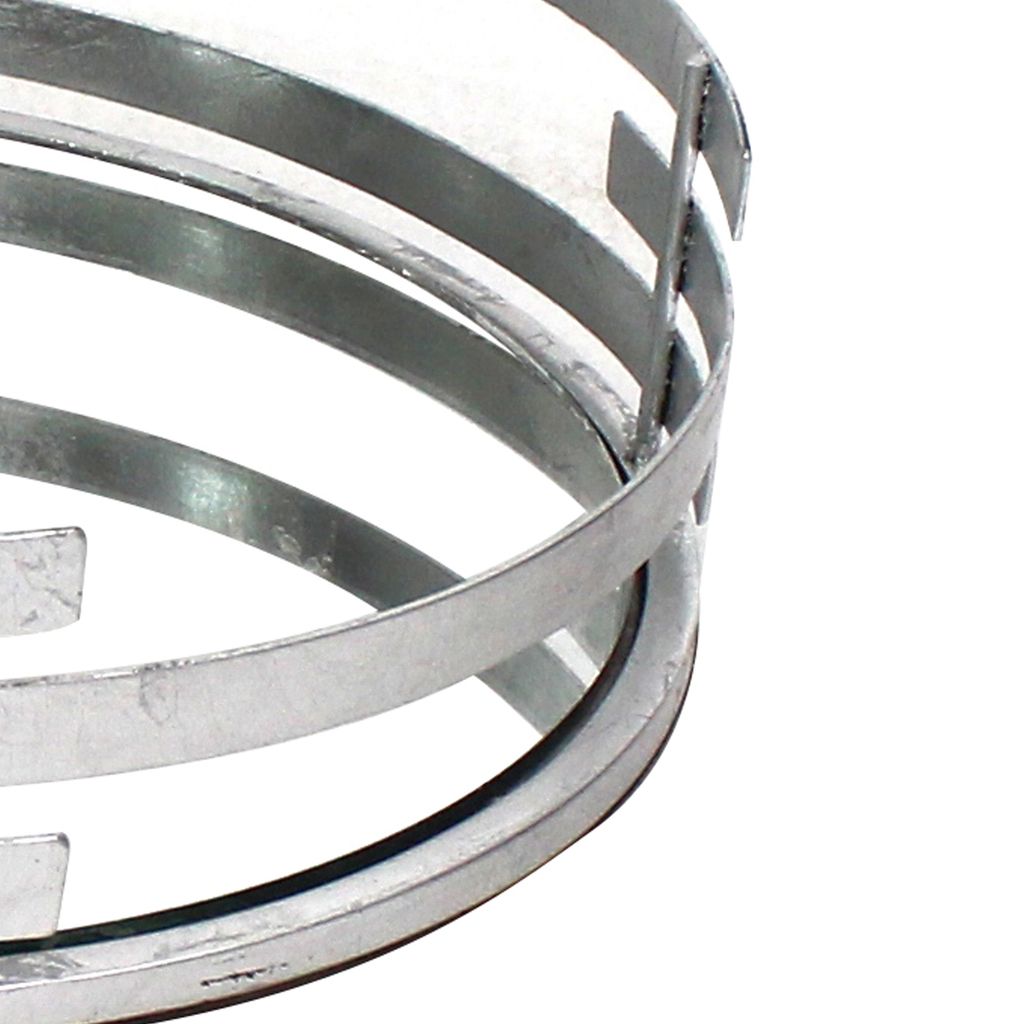Round Metal Tray Set of 2 with Mirror Panel Inserts, Silver - View 3