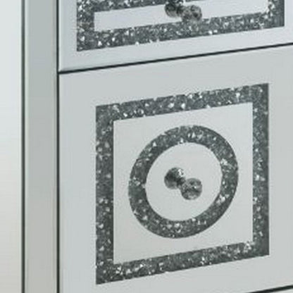 Accent Table with 2 Storage Drawers and Safety Top Feature, White - View 4