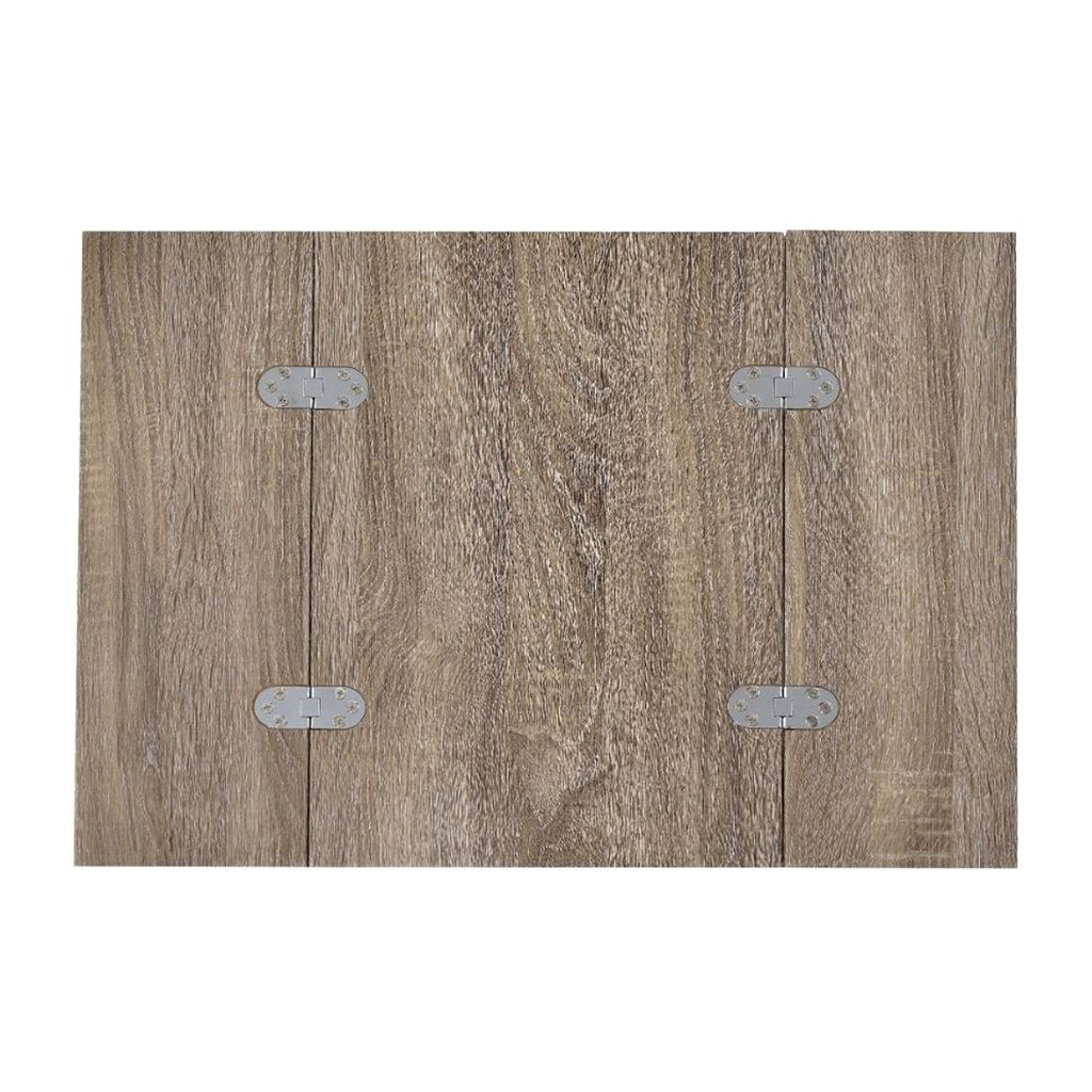 Vogue Side Table, Weathered Oak & Chrome - View 5