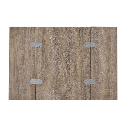 Vogue Side Table, Weathered Oak & Chrome - View 5