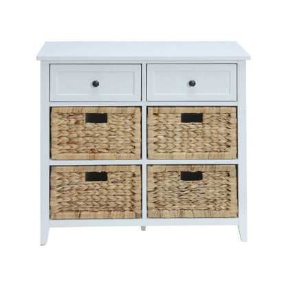 Flavius Console Table With 6 Drawers, White - View 3