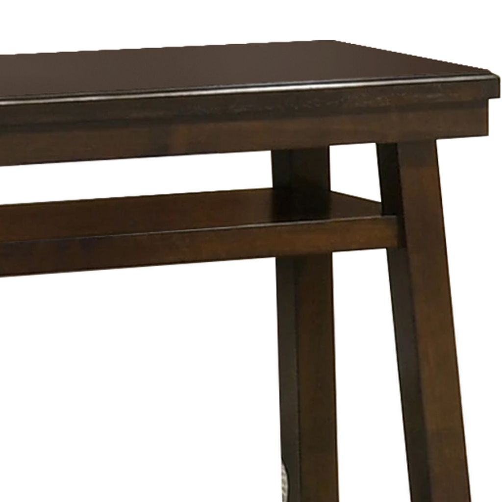 Wooden Console Table with One Open Shelf, Brown - View 5