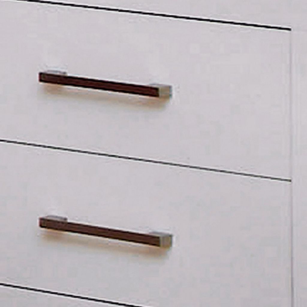Bela 26 Inch 2 Drawer Nightstand, Felt Lined, Silver Handles, Crisp White - View 2