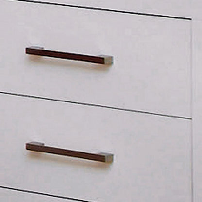 Bela 26 Inch 2 Drawer Nightstand, Felt Lined, Silver Handles, Crisp White - View 2