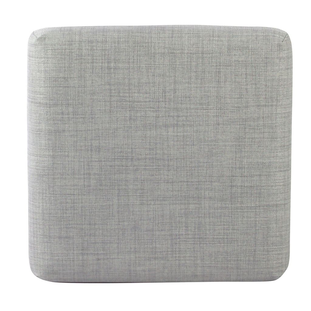 Open Back Metal Counter Stool with Fabric Upholstered Padded Seat, Gray and Black - View 5