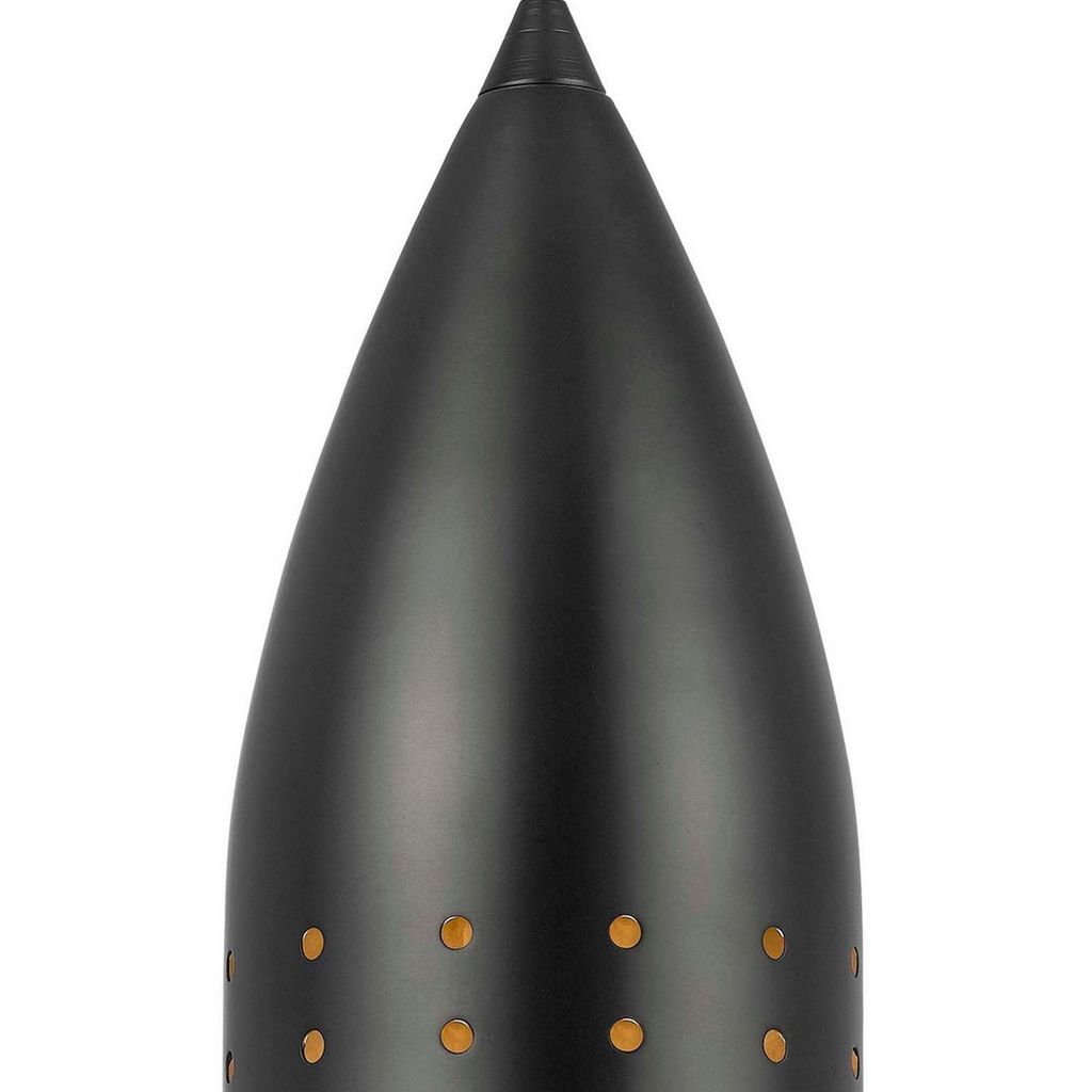 4 Inch Modern Pendant Light, Round Metal Shade, Oil Rubbed Black Bronze - View 3