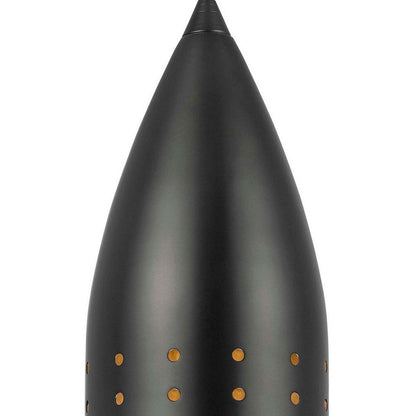 4 Inch Modern Pendant Light, Round Metal Shade, Oil Rubbed Black Bronze - View 3