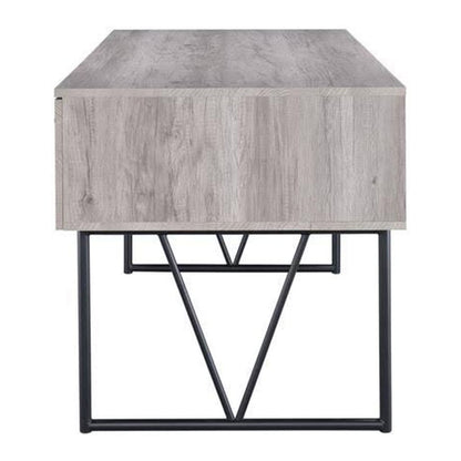 Chic Atelier Writing Desk 4 Drawer, Driftwood Gray - View 3