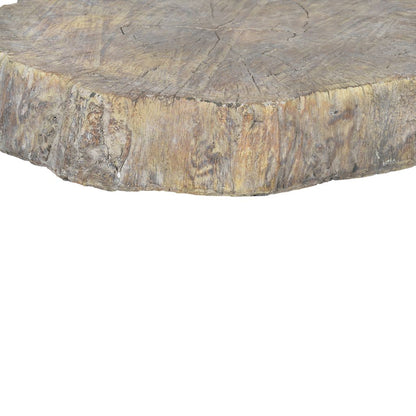 Round Cemented Log Accent, Brown - View 2