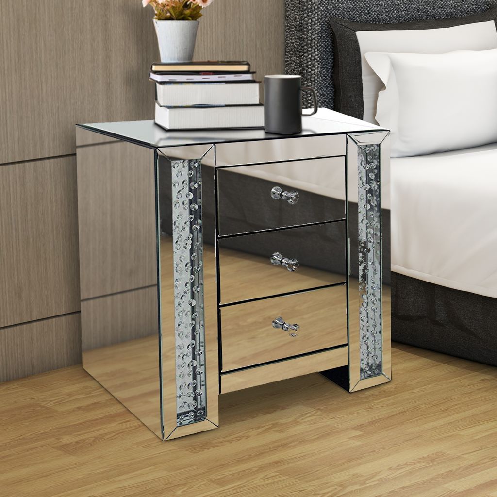 Nysa End Table, Mirrored - View 7
