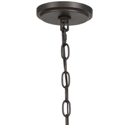 Metal Chandelier with 4 Candelabra Holders, Black and Gold - View 3