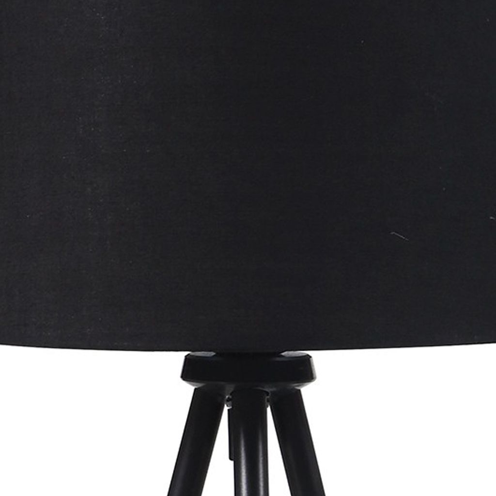 Table Lamp with Tripod Metal Base, Black and Gold - View 3