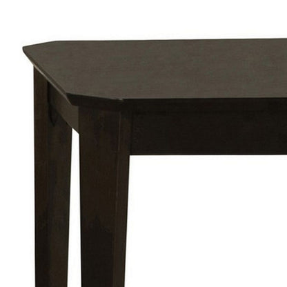 3 Piece Rectangular Coffee and Square End Table Set, Sleek Espresso Brown - View 4