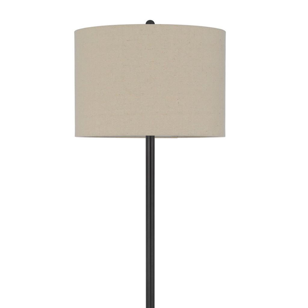 62 Inch Metal Floor Lamp, Tray, Dimmer,  2 USB Ports, Bronze - View 3