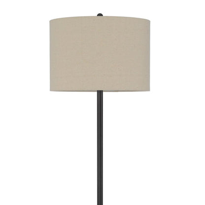 62 Inch Metal Floor Lamp, Tray, Dimmer,  2 USB Ports, Bronze - View 3