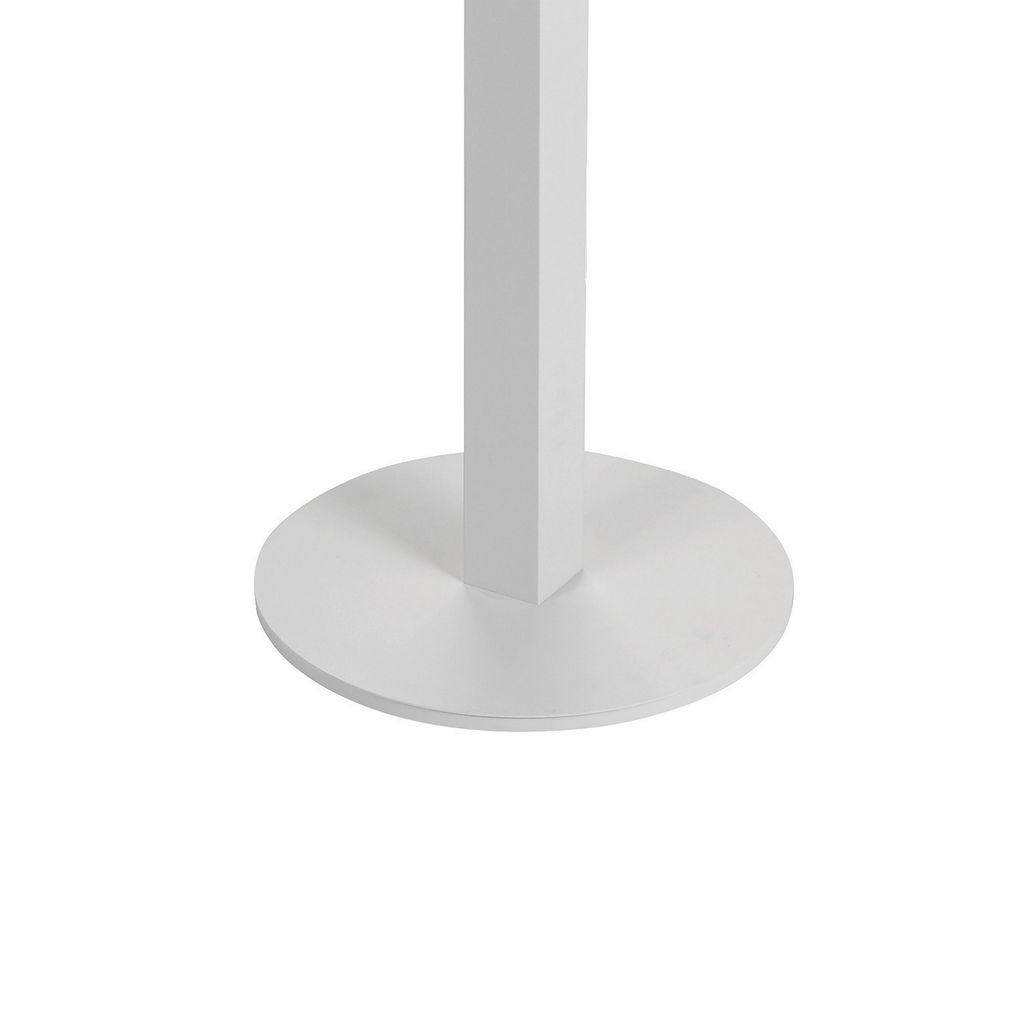 Keli 43 Inch Outdoor Bar Table, White Aluminum Frame, Foldable Design - View 4