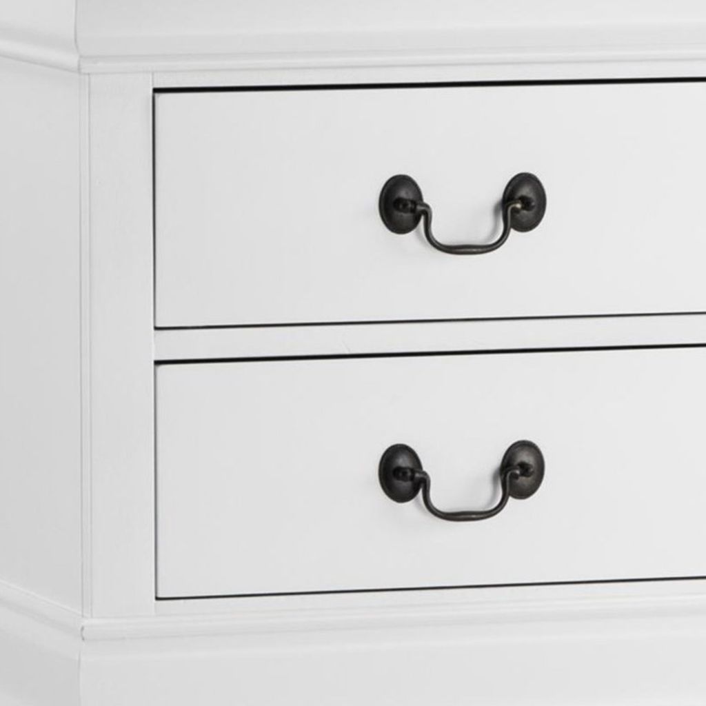 Wooden Night Stand With 2 Spacious Drawers White - View 5